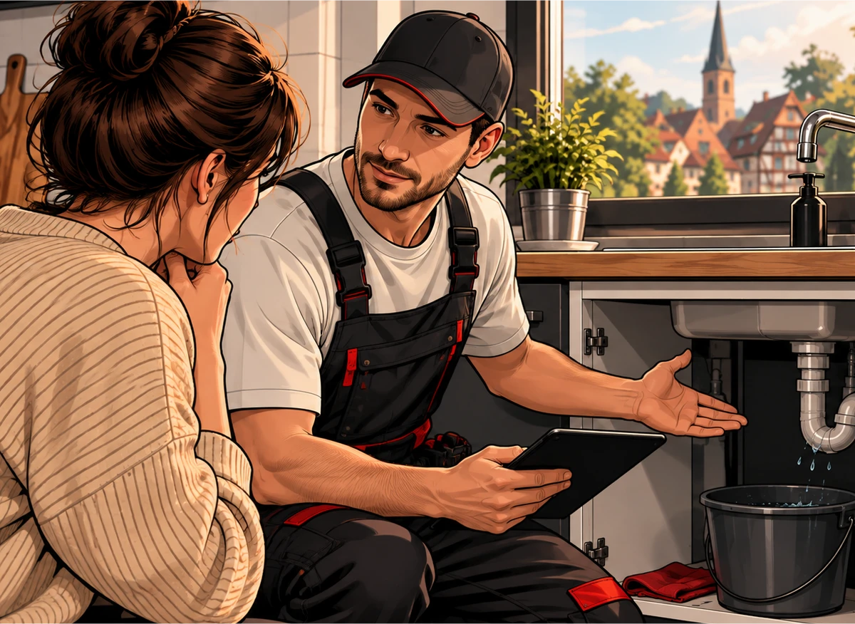 Arrivée du technicien sur site