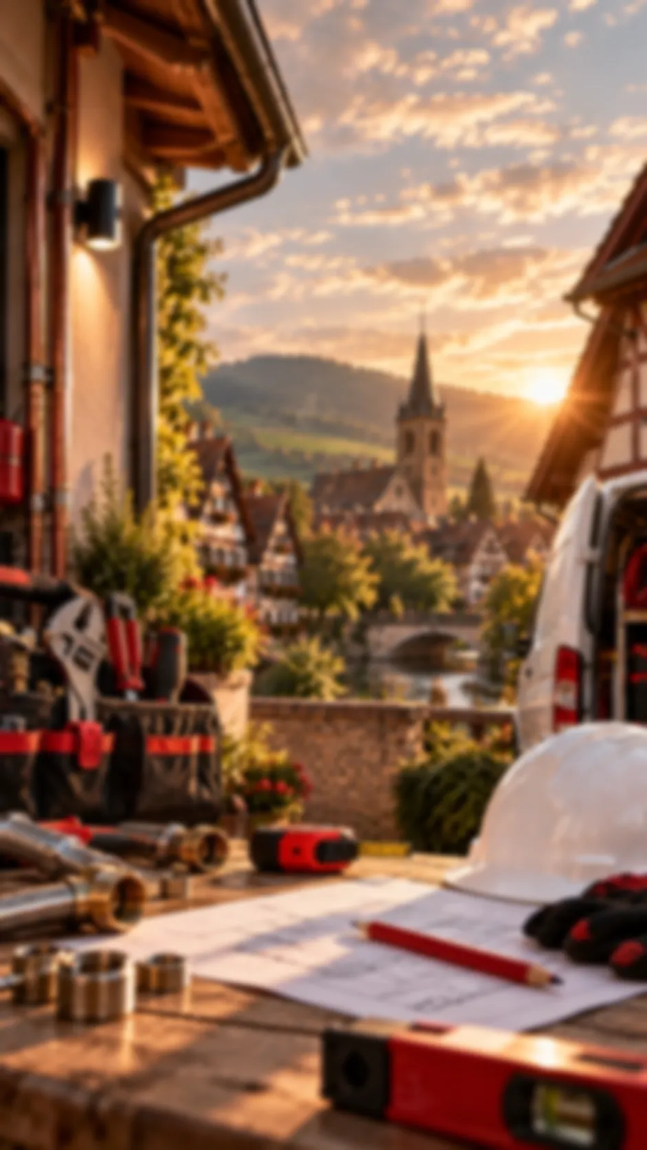 Photo d’un dépannage ACK Artisanat qui intervient rapidement en urgence pour vos travaux et dépannages de plomberie, électricité, chauffage, serrurerie et bâtiment, de Mulhouse à Strasbourg, dans le Haut-Rhin 68 et le Bas-Rhin 67
